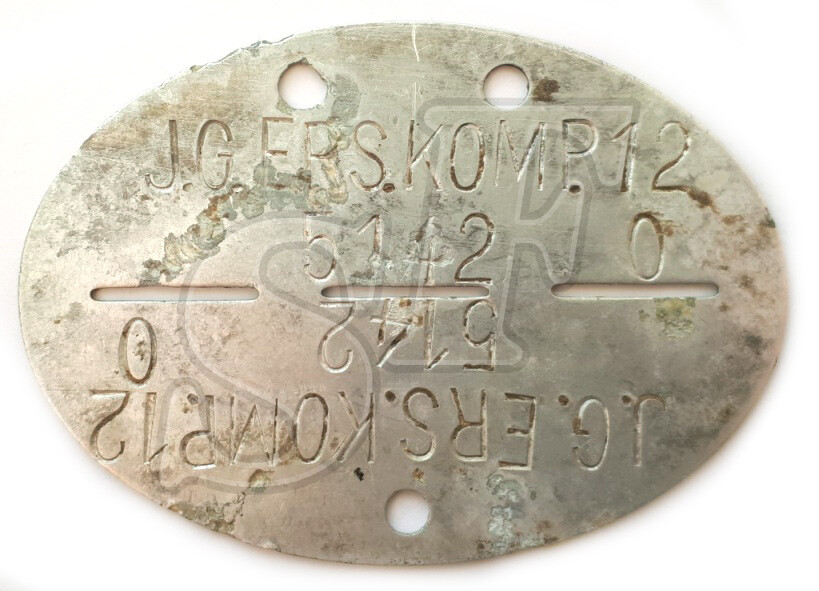 Dog tag J.G.ERS.KOMP.12 / Stalingrad