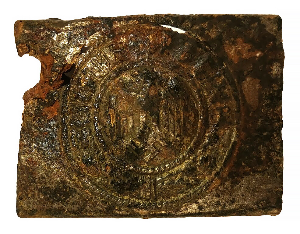 Wehrmacht belt buckle "Gott mit Uns" / from Stalingrad