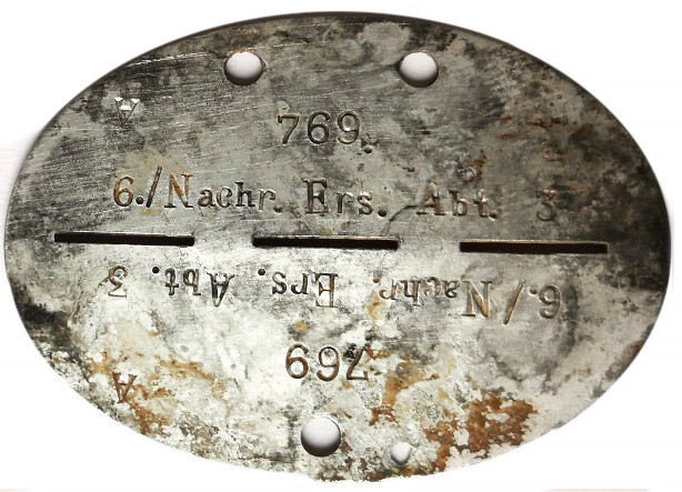German dogtag 6./Nachr.Ers.Abt 3