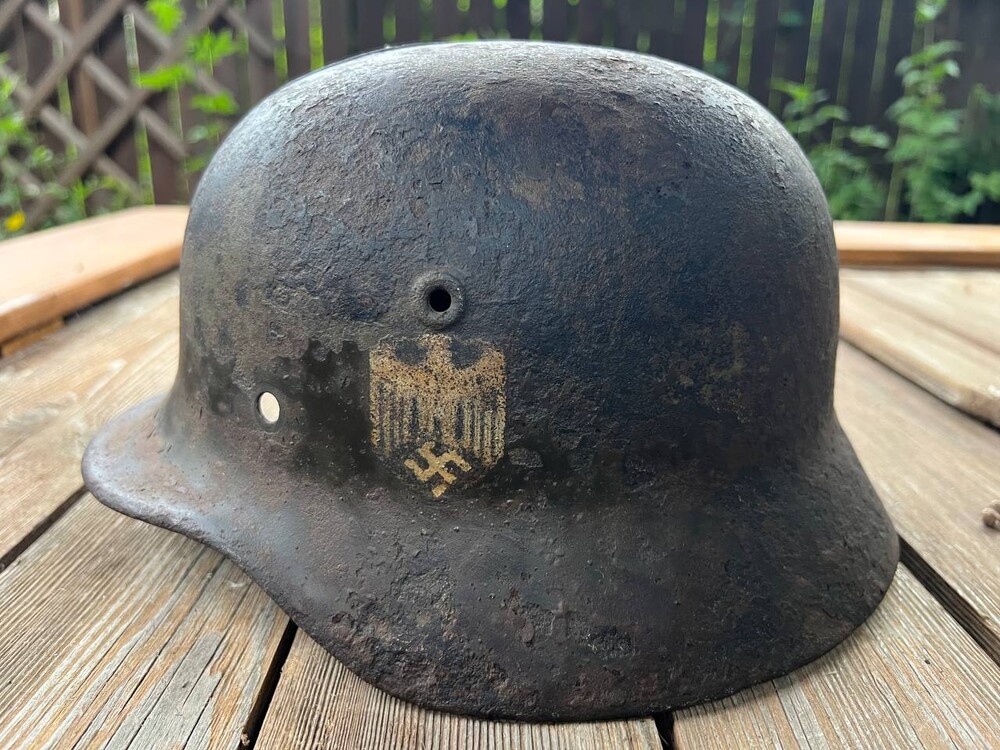 Restored German helmet M40, Wehrmacht