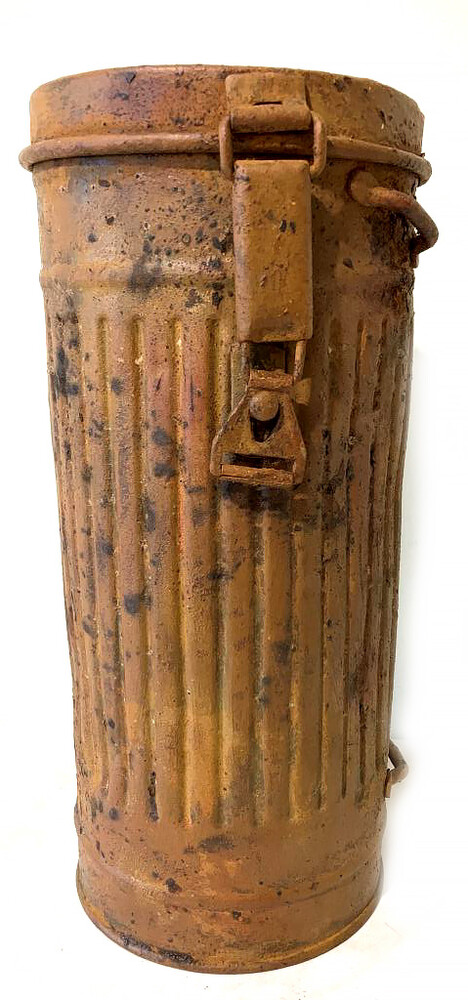 Restored German Gas mask canister