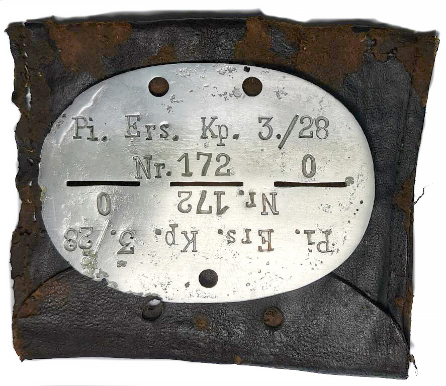 German dogtag Pi.Ers.Kp.3/28 / from Belgorod