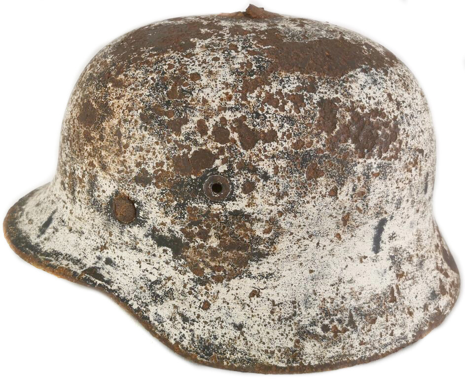 Winter Camo German helmet M40 / from Stalingrad