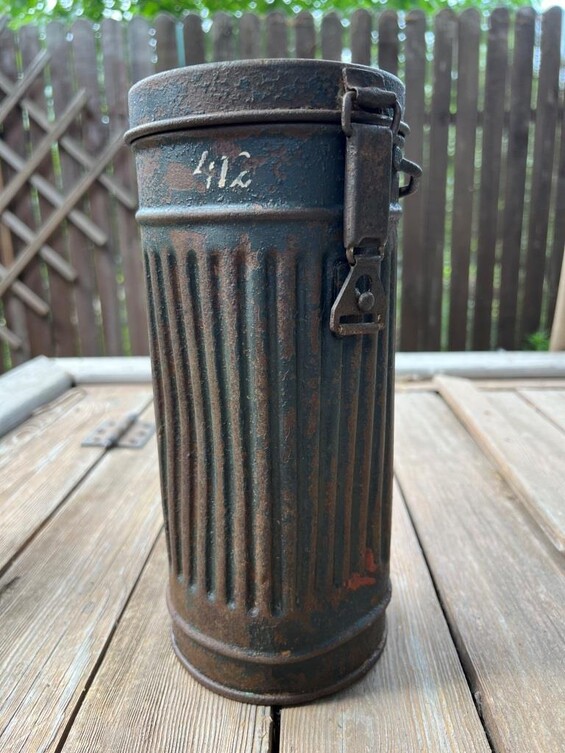 German gas mask can / from Stalingrad