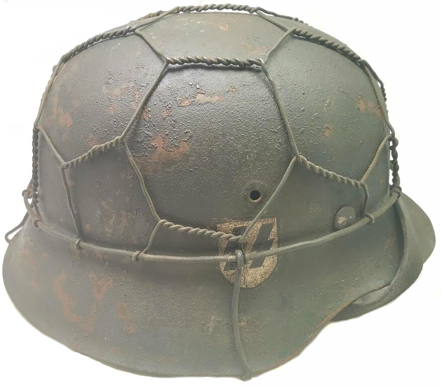 Restored German helmet M42, Waffen SS
