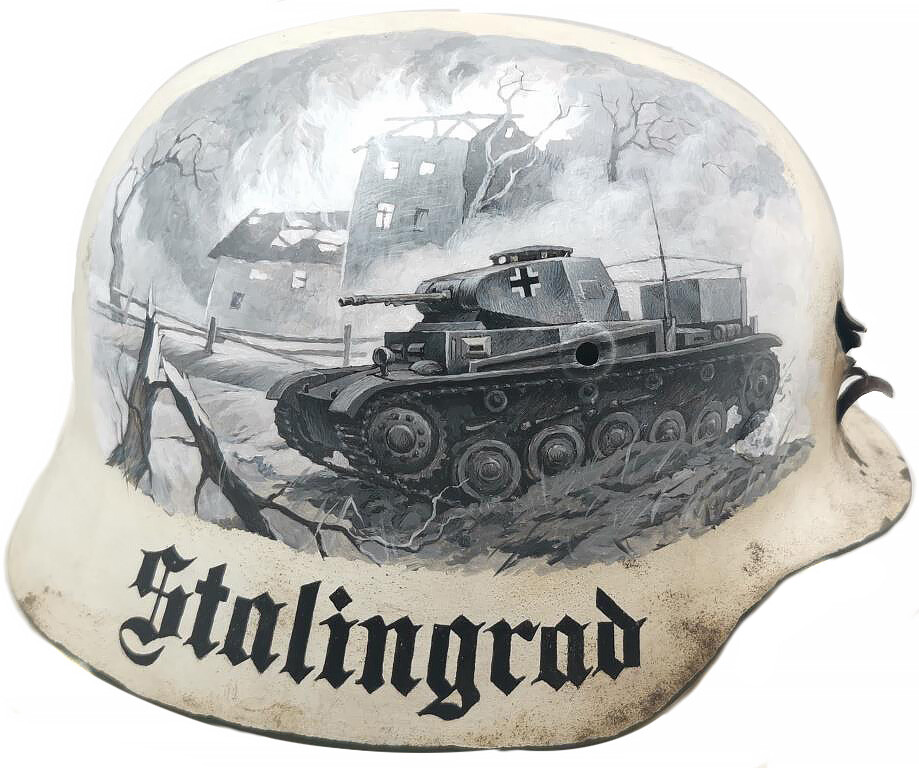 Restored German helmet M40