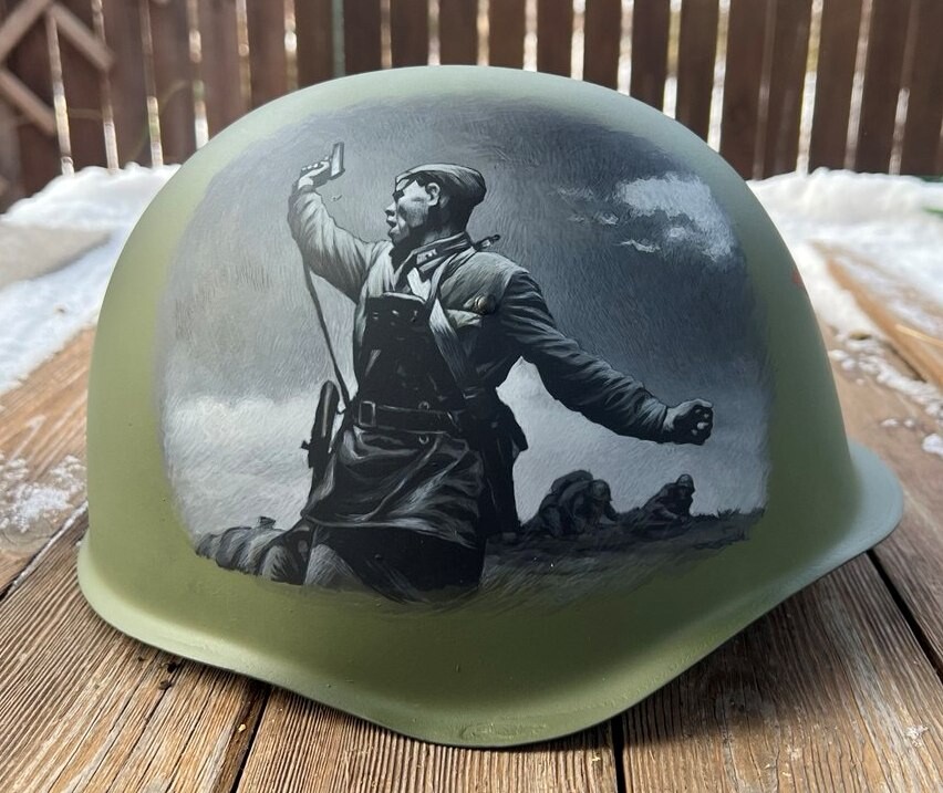 Restored Soviet helmet SSh39