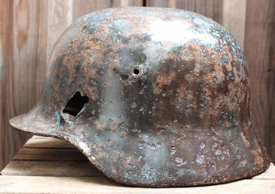 German helmet M40 / from Novgorod