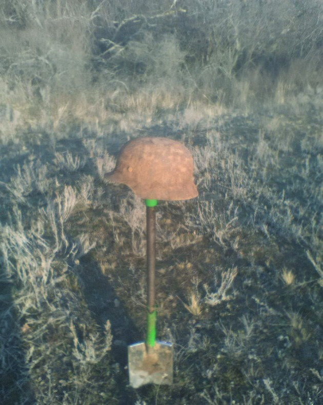 German helmet M40 / from Stalingrad