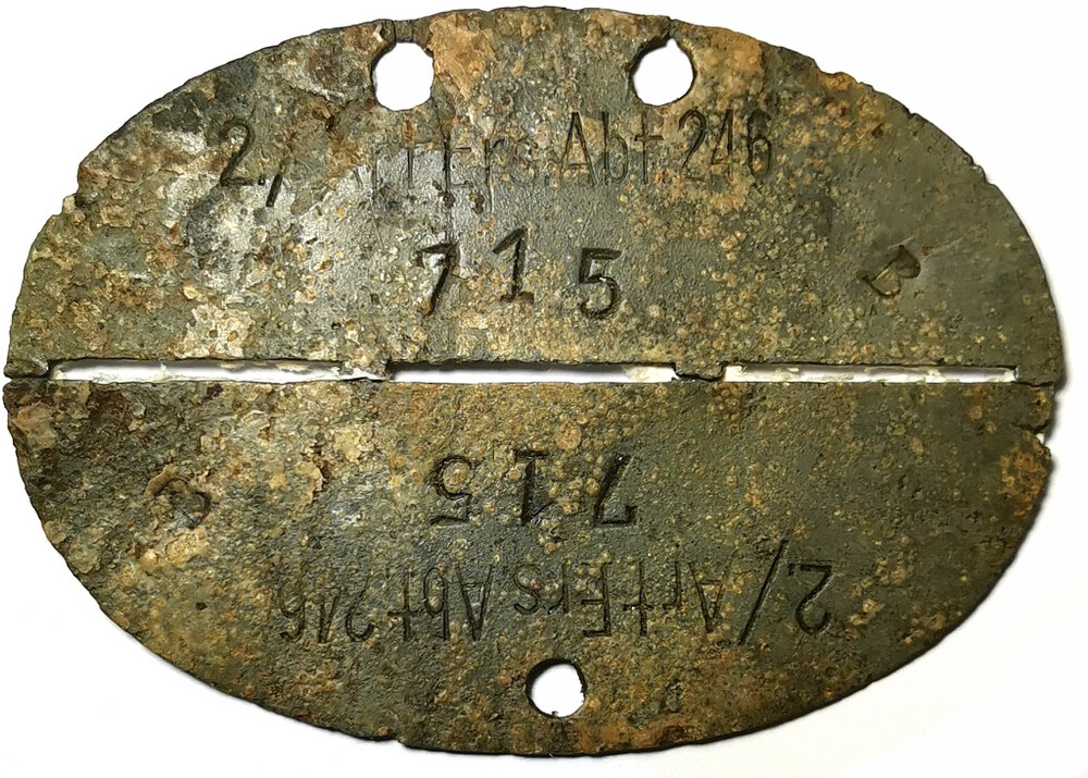 German Dogtag 2.Art.Ers.Abt.246 / from Crimea