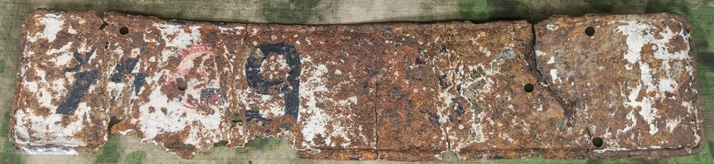 Waffen-SS registration plate / from Novgorod