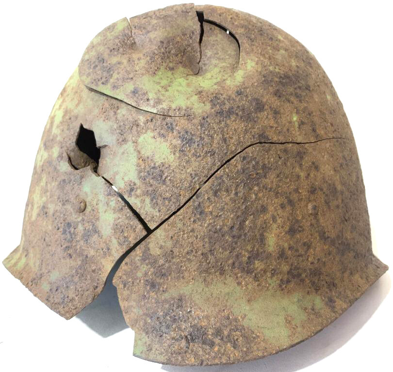 Soviet helmet SSh40 / from Stalingrad