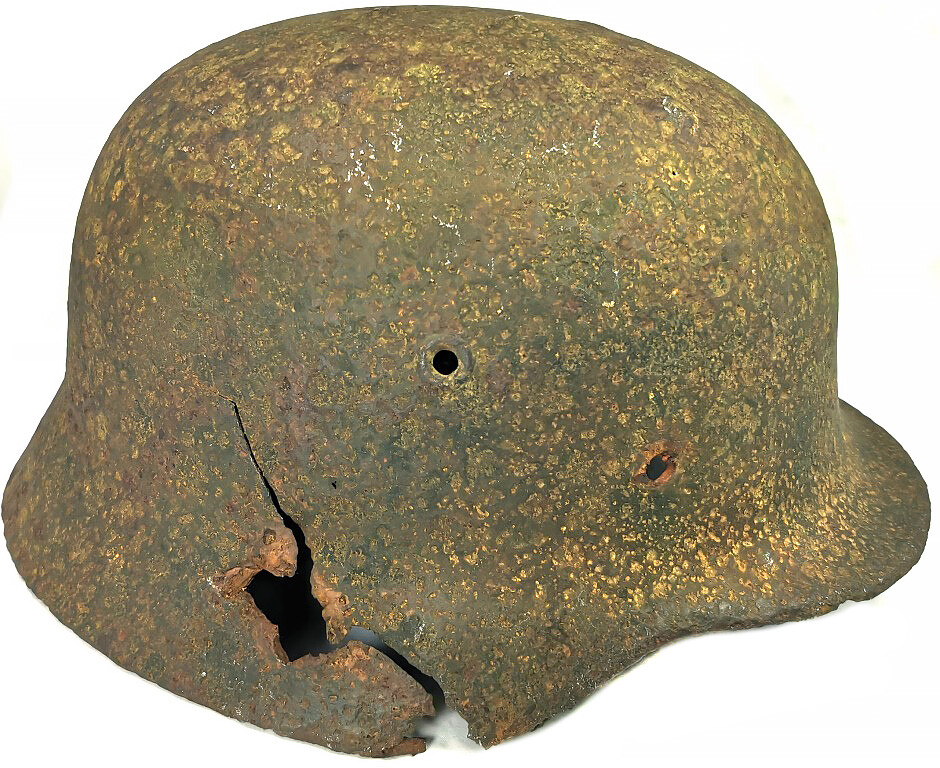 German helmet M40 / from Demyansk pocket