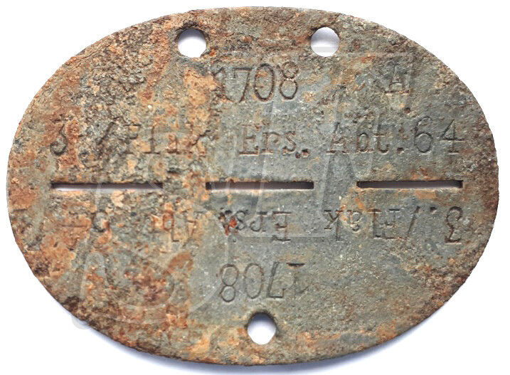 Dogtag 3./Flak Ers. Abt. 64 / from Stalingrad
