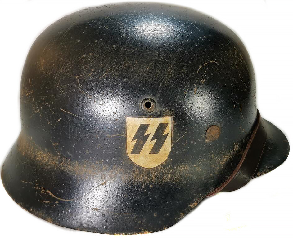 Restored German helmet M35 DD, Waffen SS