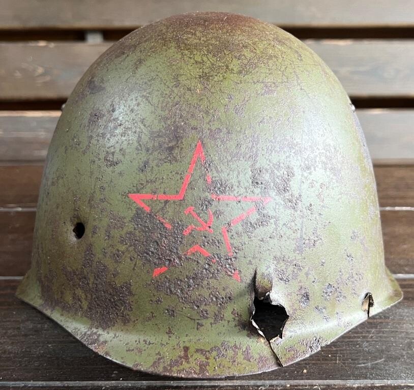 Soviet helmet SSh39 / from Stalingrad