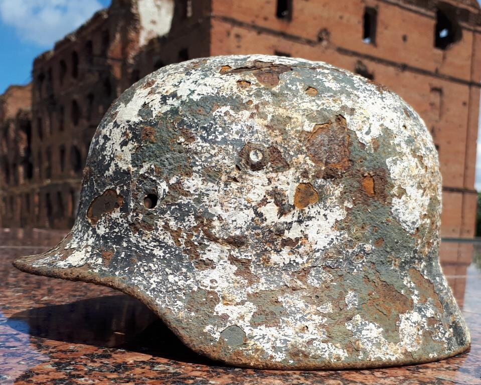 German helmet М35 from Gorodishche district of Stalingrad