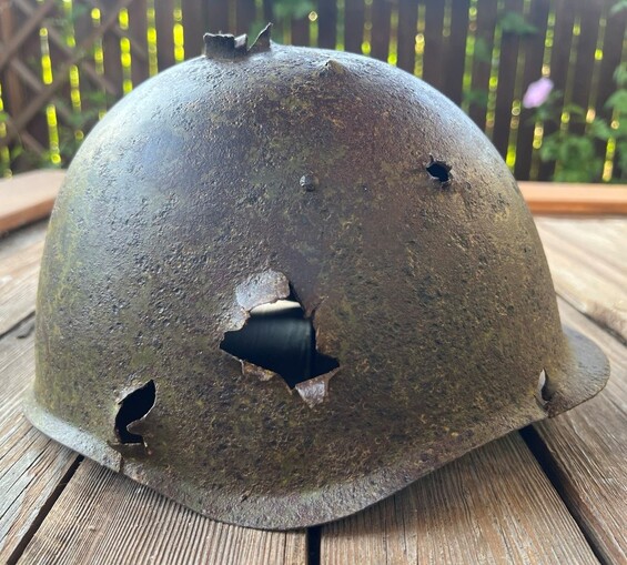 Soviet helmet SSh39 / from Stalingrad