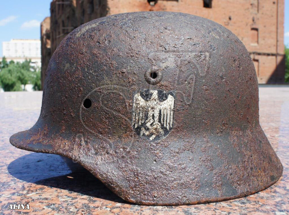German helmet М40 from Stalingrad