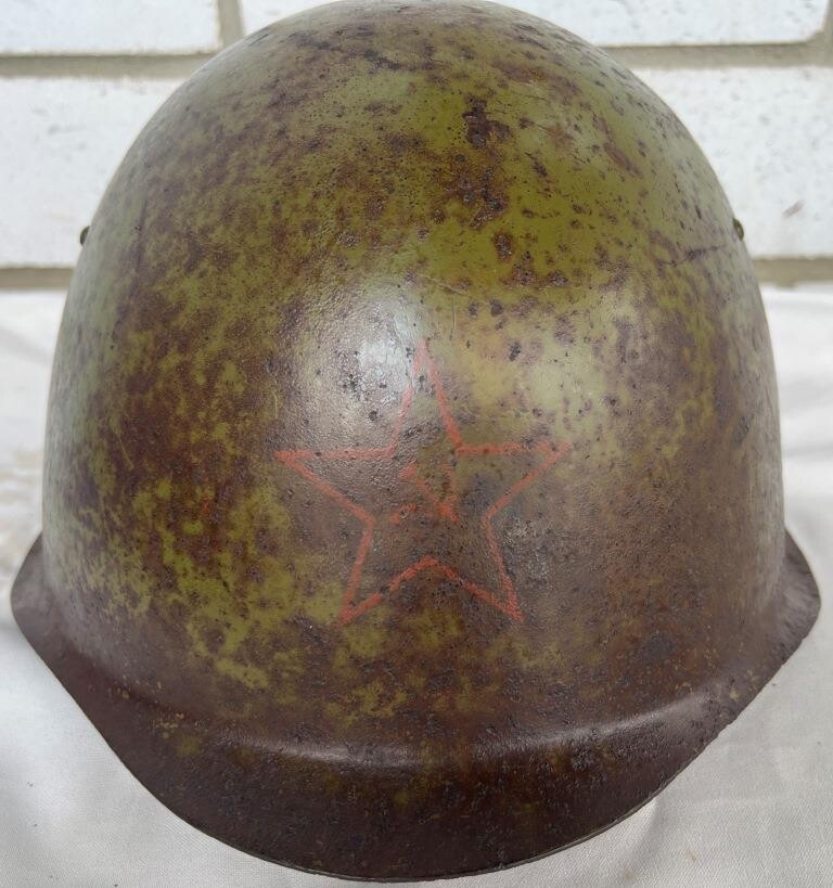 Soviet helmet SSh39 / from Stalingrad