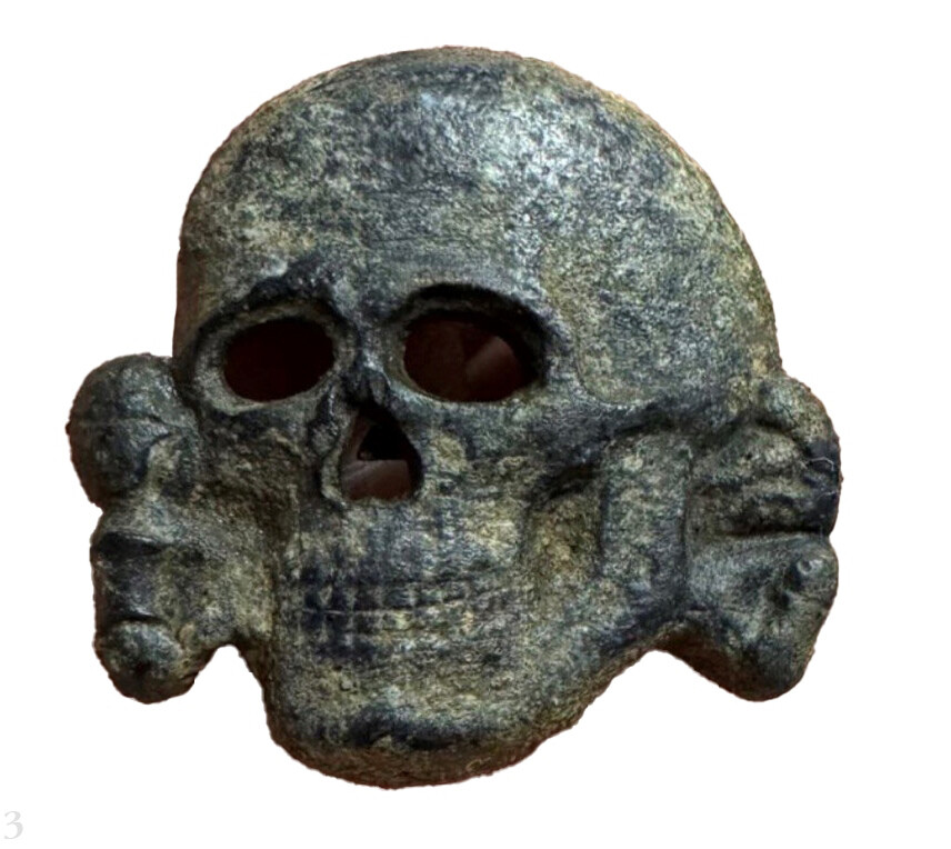 Waffen-SS collar tab skull / from Demyansk pocket
