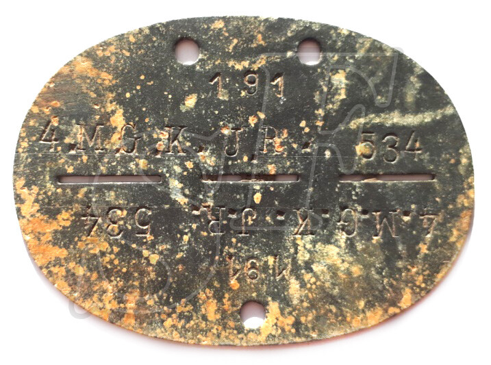 Dog tag 4.M.G.K. J.R. 534 / Stalingrad