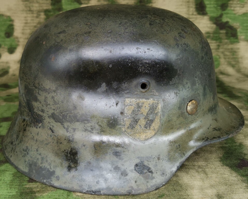 Waffen SS helmet M35 DD / from Demyansk pocket
