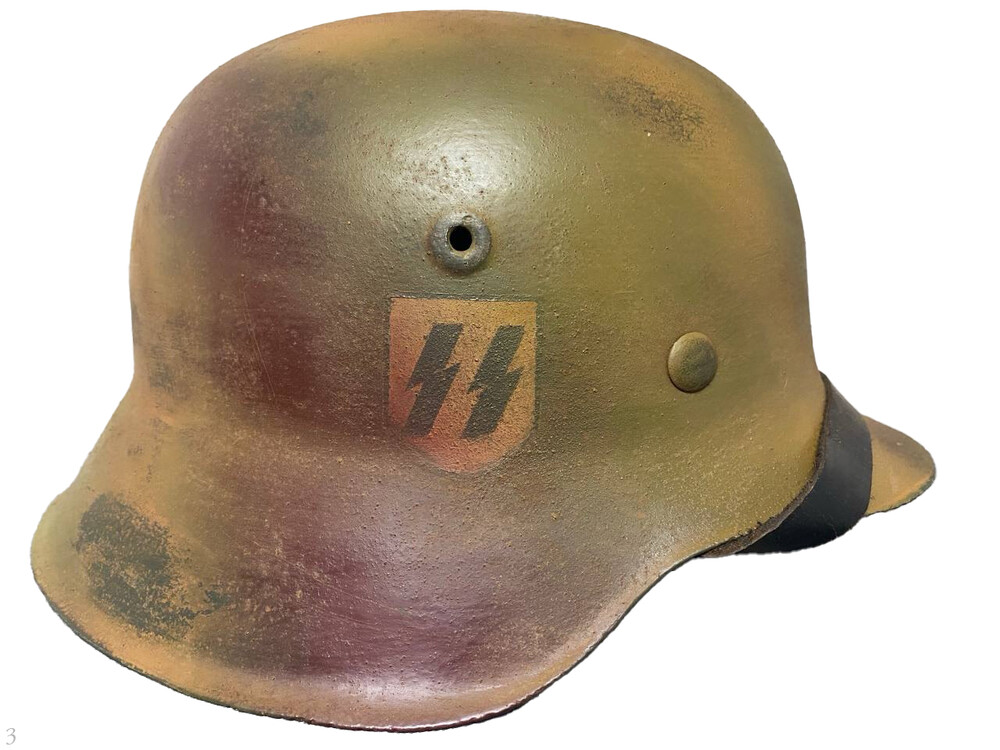 Restored German helmet M42, Waffen SS