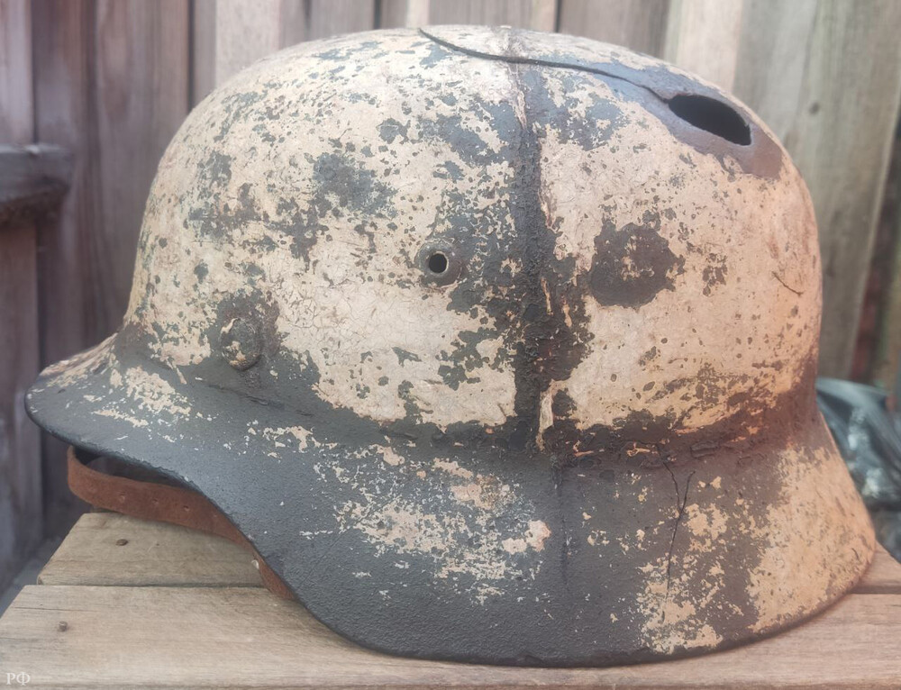 Winter camo helmet M35 / from Konigsberg
