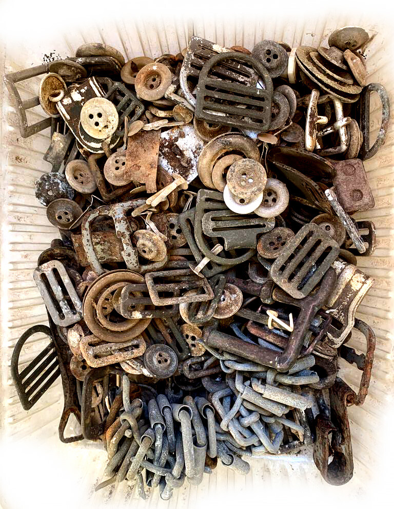 A set of buckles and buttons / from Stalingrad