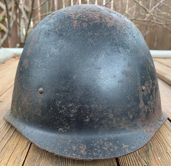 Soviet helmet SSh40 / from Stalingrad