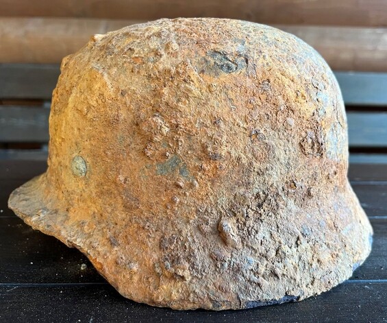 German helmet M40 / from Smolensk