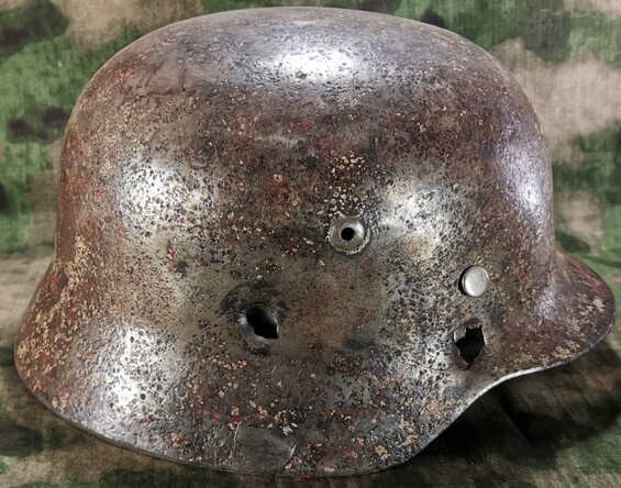 German helmet M35 / from Konigsberg