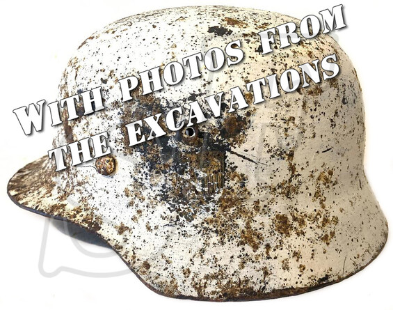 Winter camo Wehrmacht helmet M40 / from Estonia