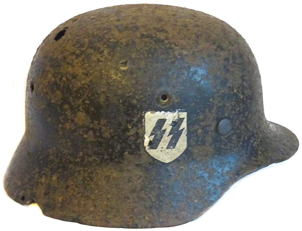 Waffen SS helmet M35 DD / from Demyansk Pocket