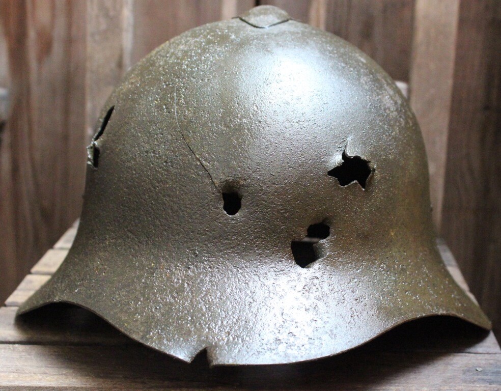 Soviet helmet SSh36 / from Stalingrad