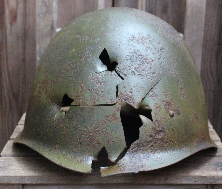 Soviet helmet SSh39 / from Stalingrad