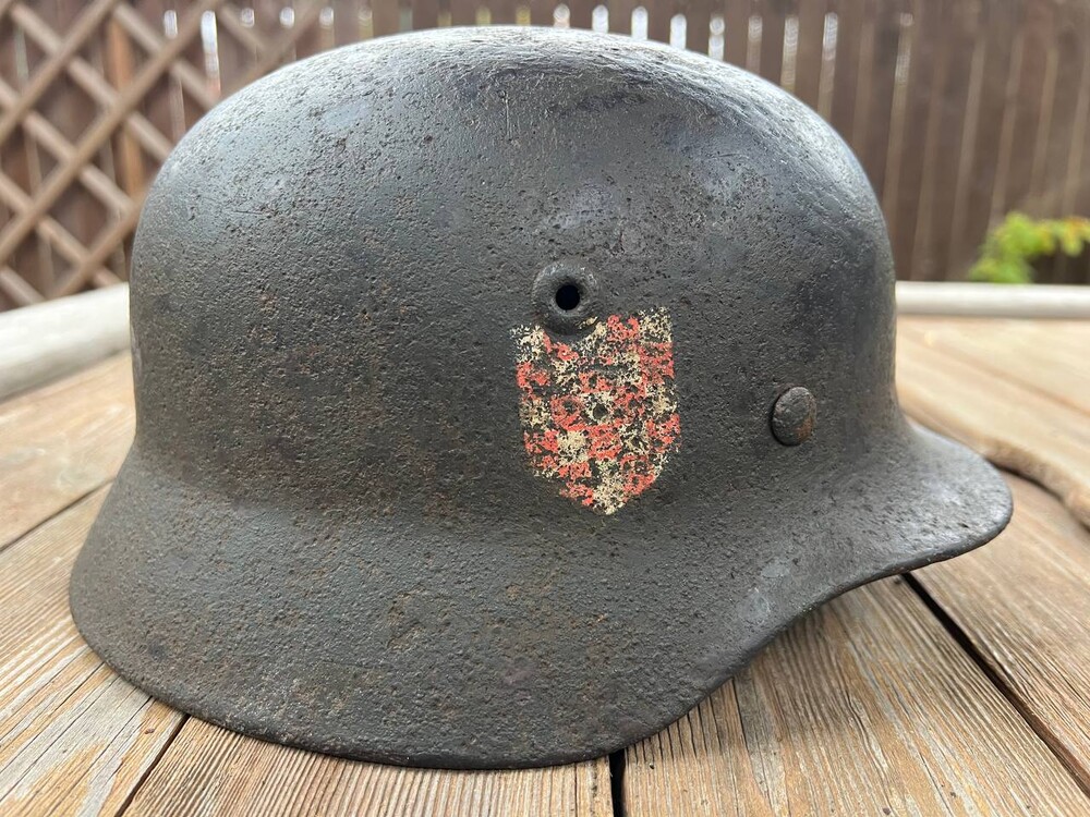 Croatian helmet M40 DD / from Stalingrad