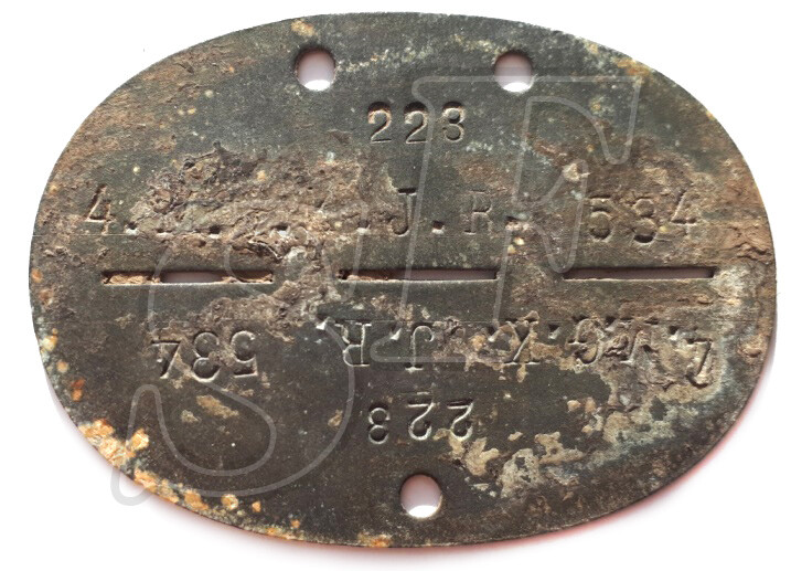 Dog tag 4.M.G.K. J.R. 534 / Stalingrad