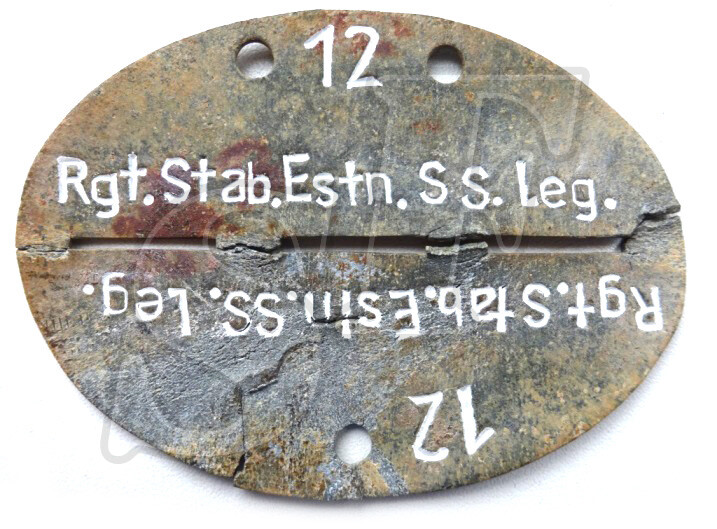 Dog tag Rgt.Stab.Estn.SS.Leg