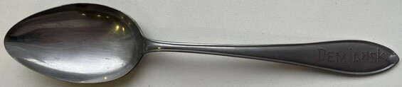 Stainless steel spoon / from Demyansk