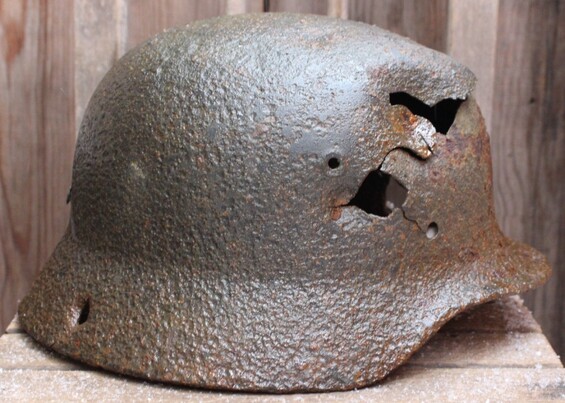 German helmet M40 / from Smolensk