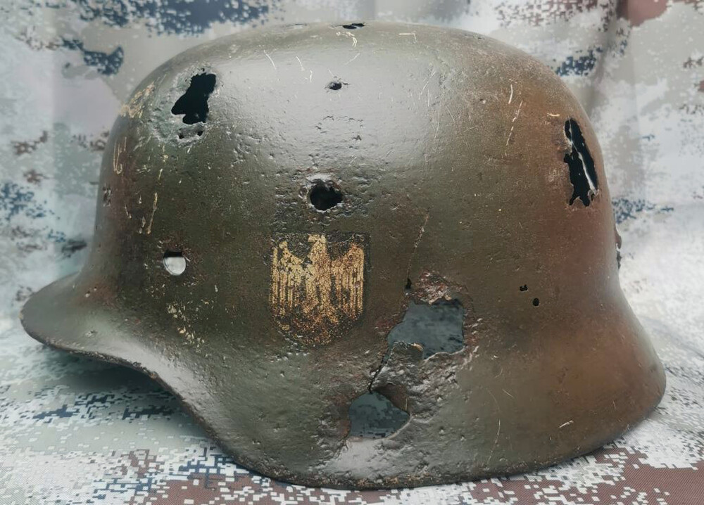 Heer helmet M35 / from Demyansk pocket