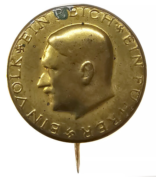 Hitler Head Election Lapel Pin / from Konigsberg