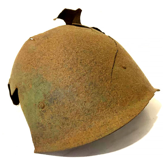 Soviet helmet SSh40 / from Stalingrad