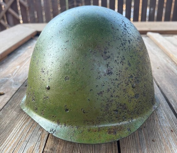Soviet helmet SSh40 / from Stalingrad