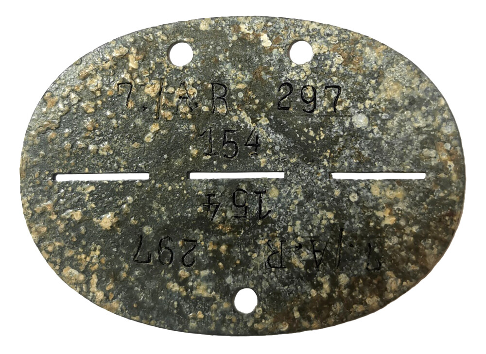German dogtag 7./ A.R. 297 / from Stalingrad