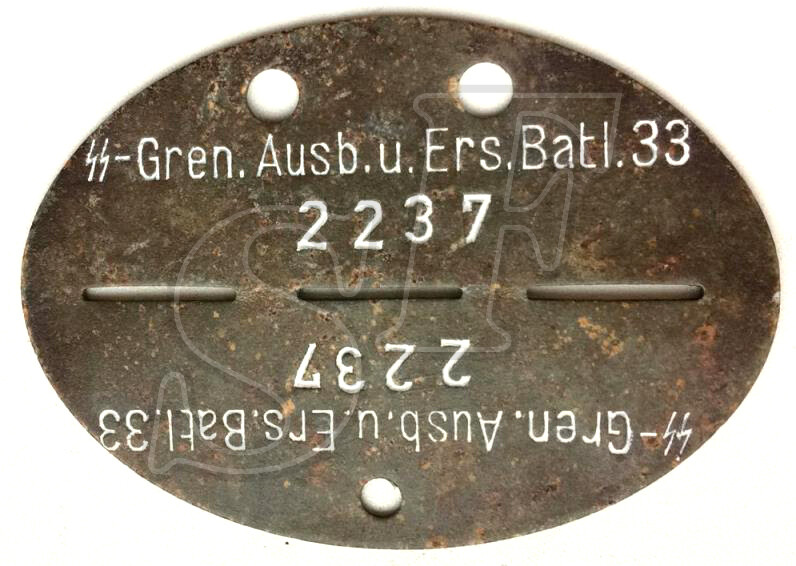 Dog tag SS-Gren.Ausb.u.Ers.Batl.33