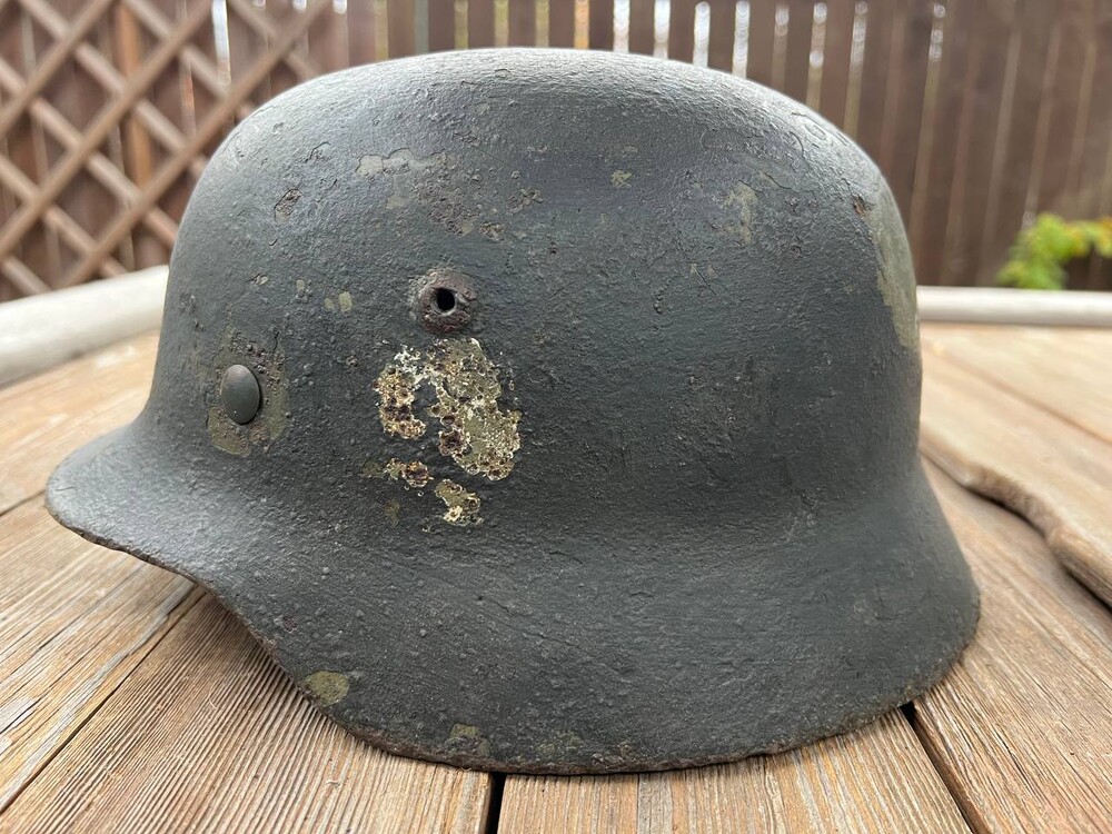 German helmet M35 / from Stalingrad