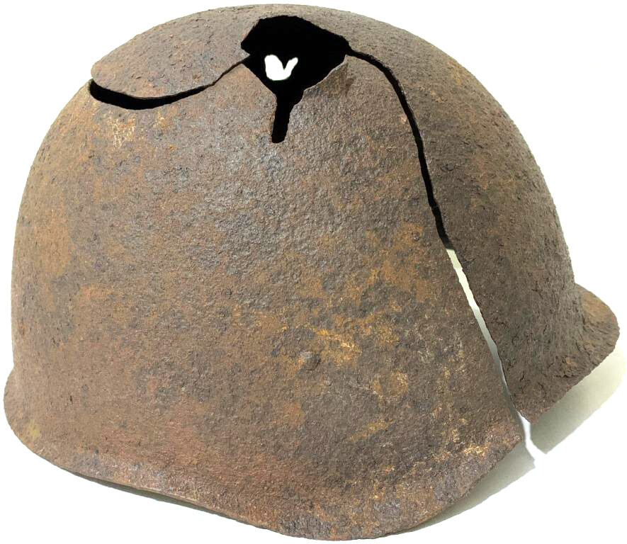 Soviet helmet SSh40 / from Stalingrad